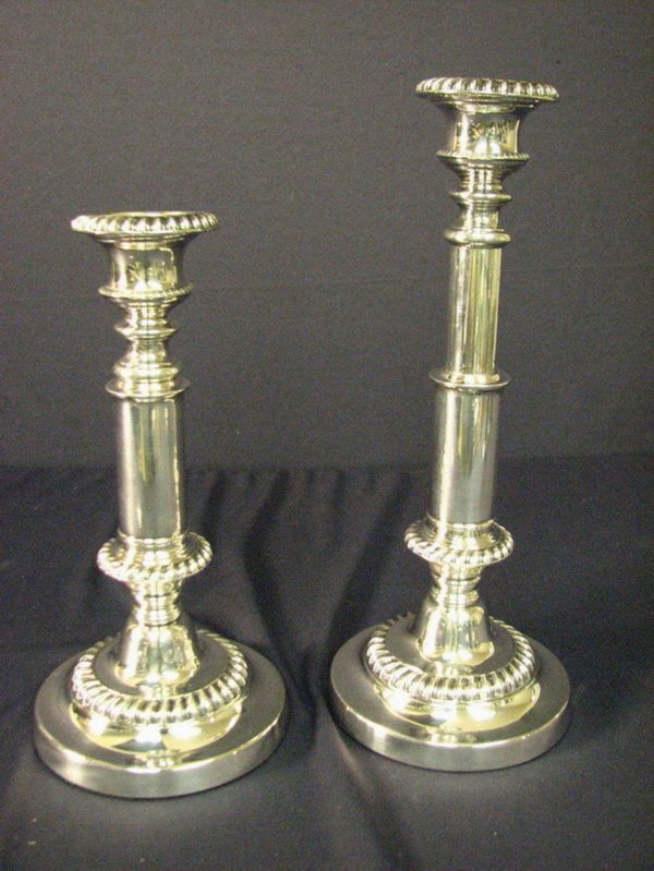 SILVER PLATE CANDLESTICKS