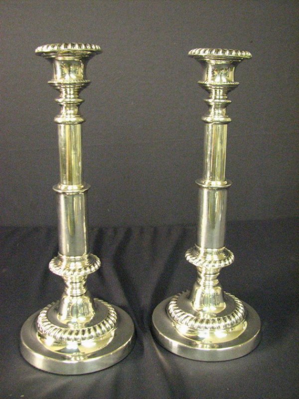 SILVER PLATE CANDLESTICKS - 2