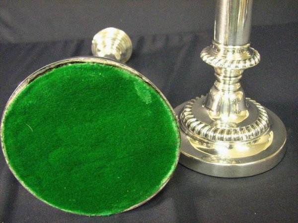 SILVER PLATE CANDLESTICKS - 3