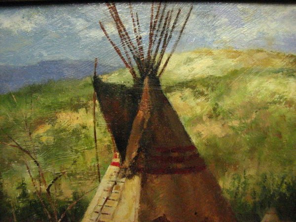 GARY SHERMAN OIL Woman at Teepee - 3