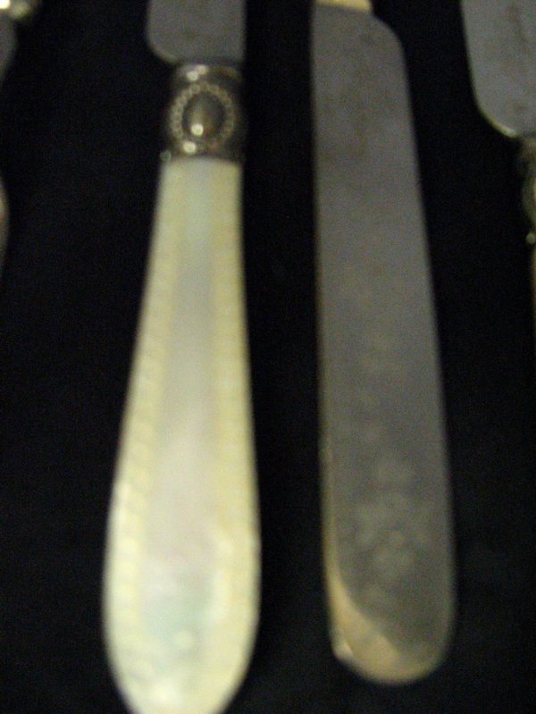 VINTAGE MOTHER OF PEARL FLATWARE 12 PC - 4