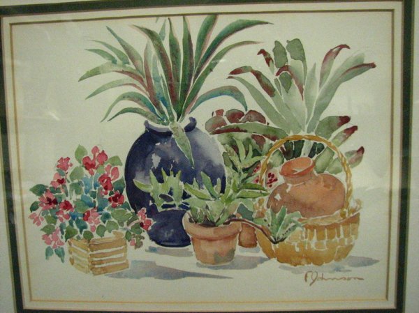 FANNIE JOHNSON STILL LIFE WATERCOLOR