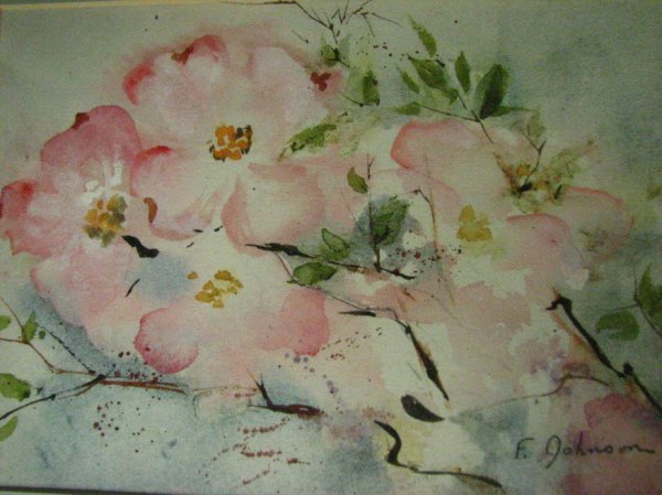 FANNIE JOHNSON WATERCOLOR DOGWOODS