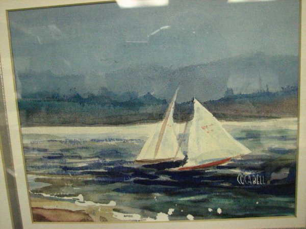COCA BELL WATERCOLOR SAILBOATS