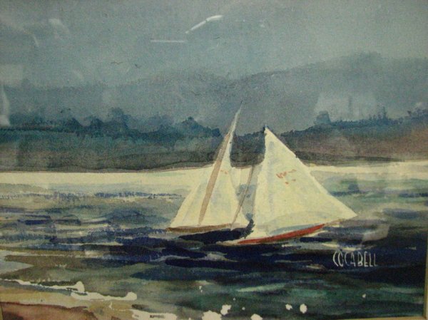 COCA BELL WATERCOLOR SAILBOATS - 2