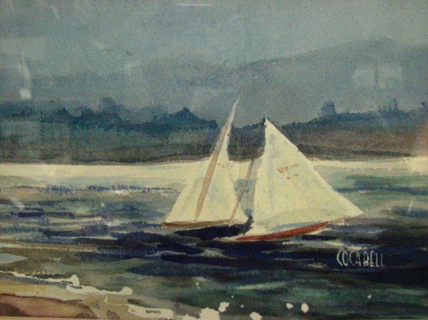 COCA BELL WATERCOLOR SAILBOATS - 4