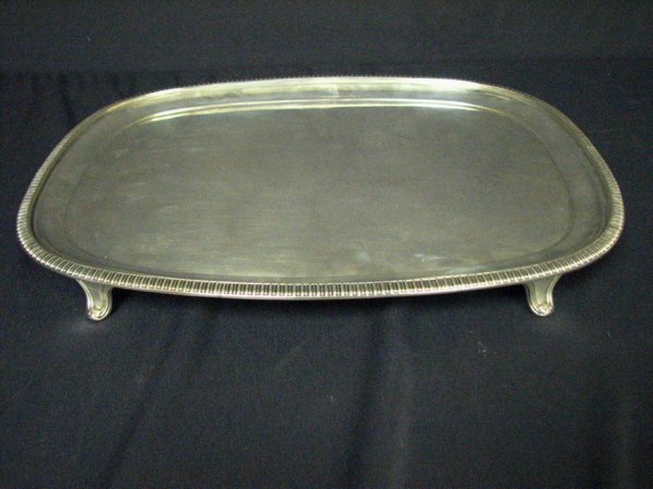 BRITISH STERLING FOOTED TRAY
