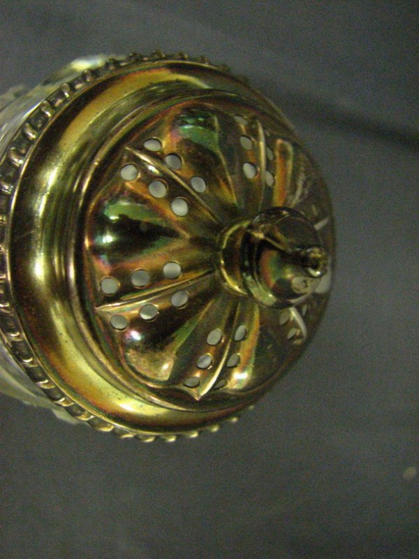ANTIQUE CUT GLASS SUGAR SHAKER MUFFINEER - 2