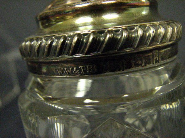 ANTIQUE CUT GLASS SUGAR SHAKER MUFFINEER - 3
