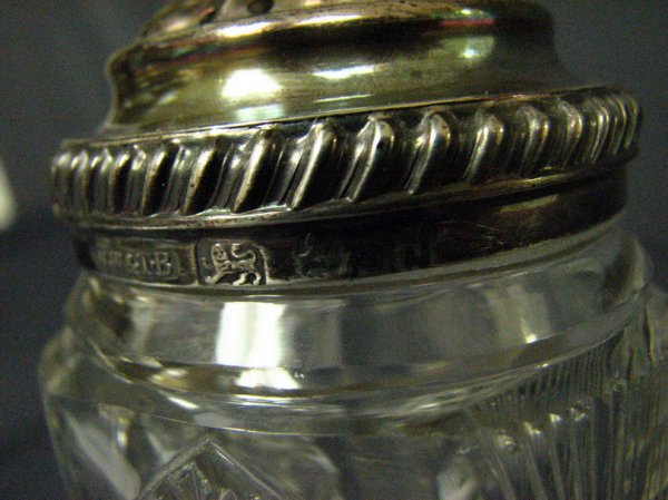 ANTIQUE CUT GLASS SUGAR SHAKER MUFFINEER - 4
