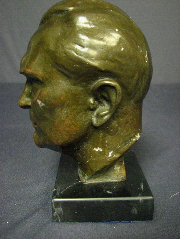 GORING BRONZE FINISH BUST WWII GERMAN - 2