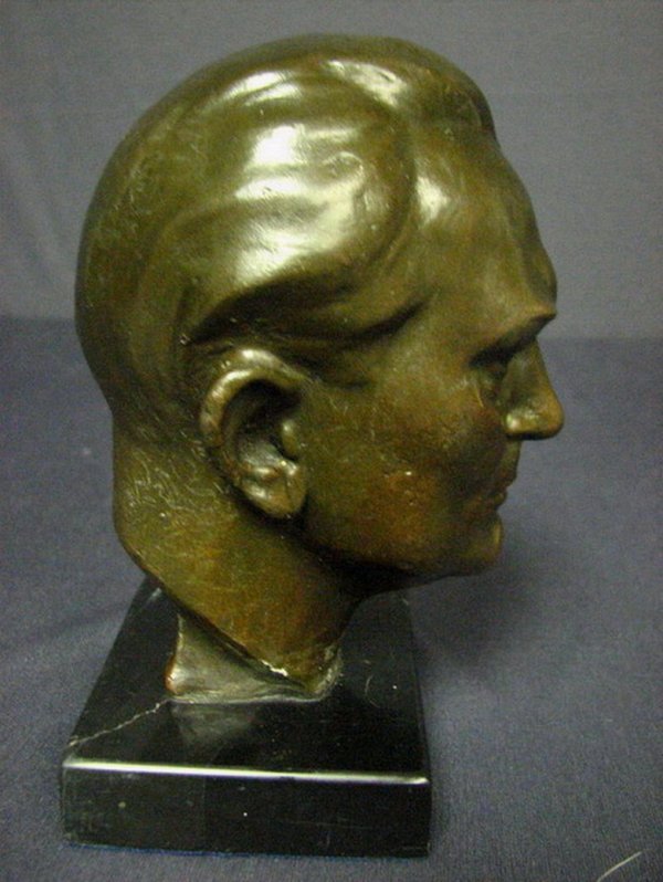 GORING BRONZE FINISH BUST WWII GERMAN - 5