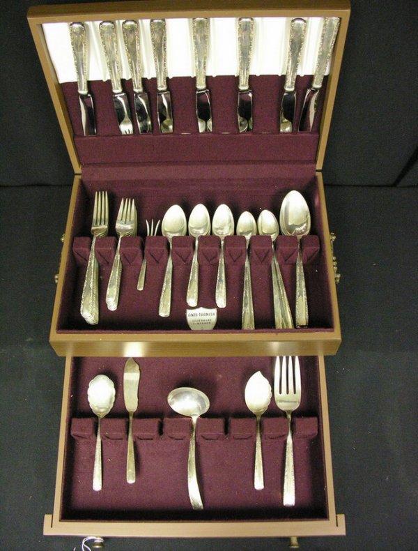 GORHAM STERLING CAMELLIA FLATWARE 59 PIECES