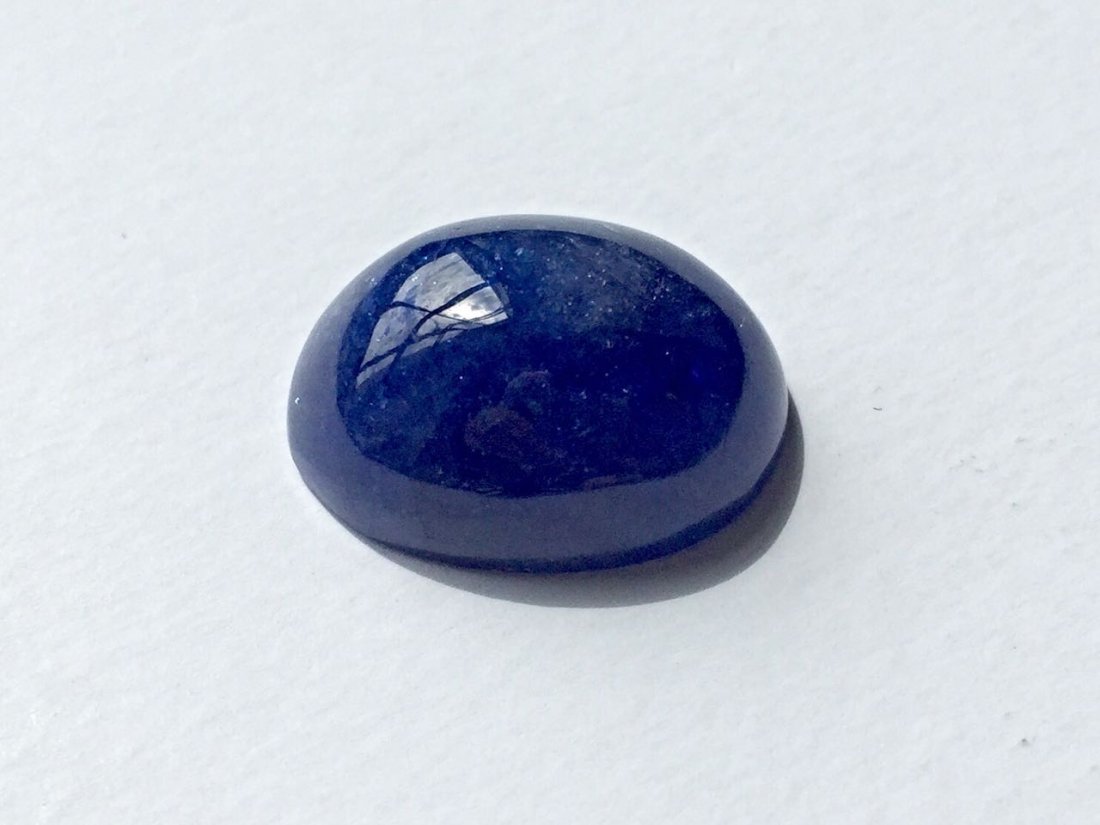 Natural Tanzanian tanzanite cabochon (1 of 1)