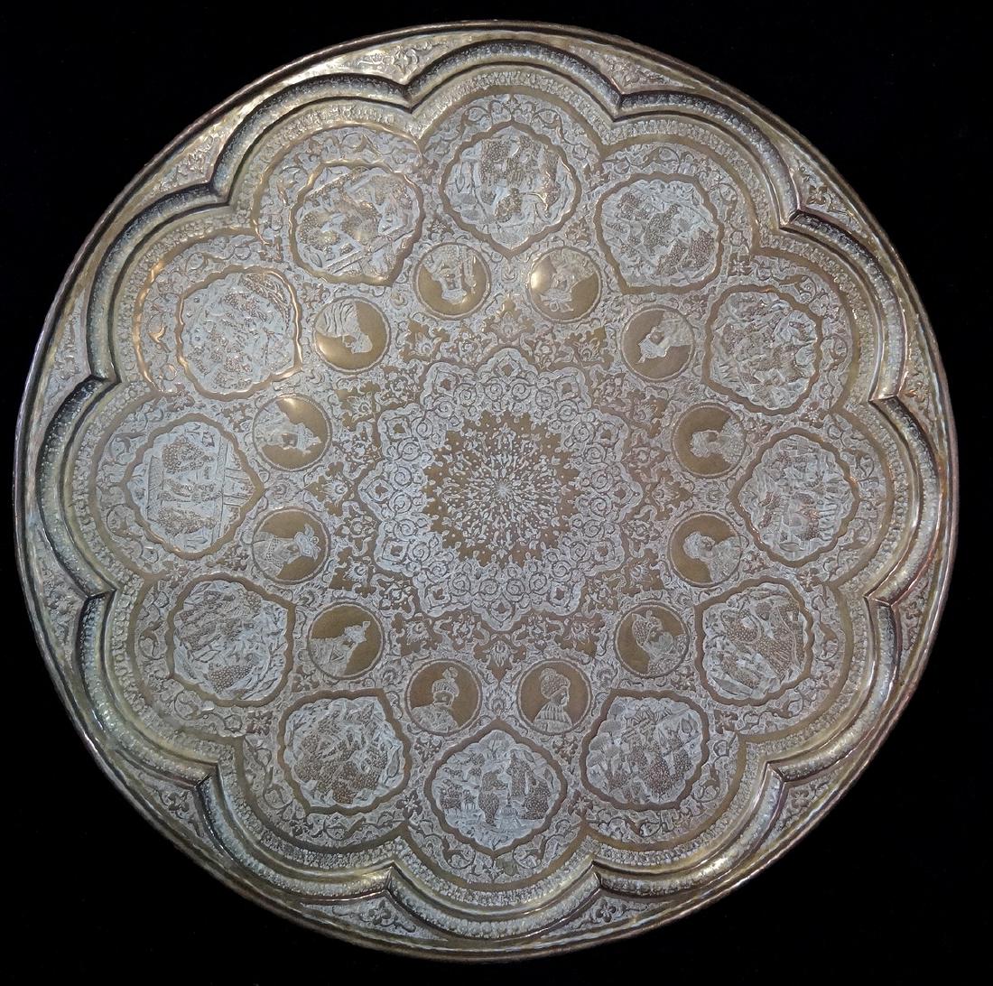 BRASS EMBOSSED CIRCULAR TRAY (1 of 4)