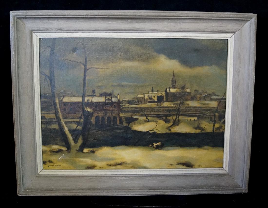GIOVANNI MARTINO SGN. OIL ON CANVAS "WINTER IN (1 of 6)