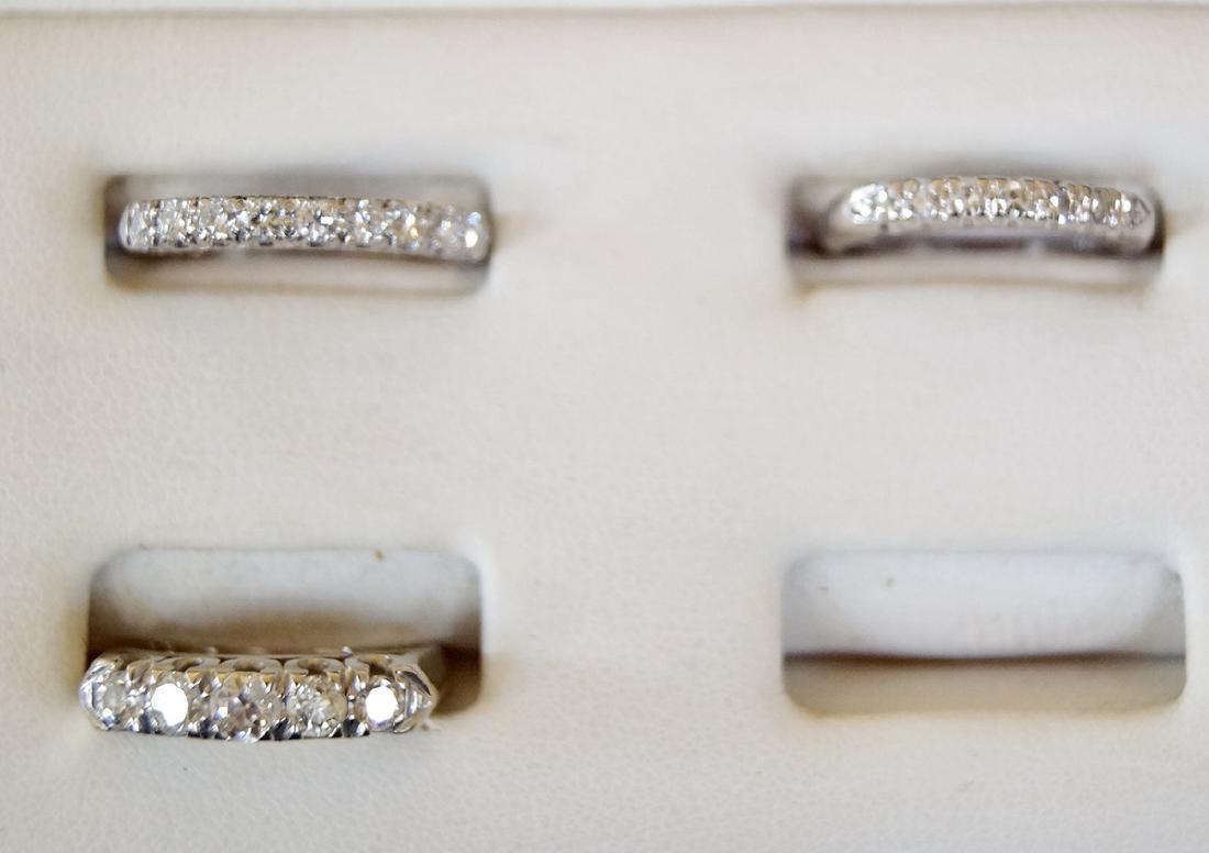 3 RINGS 2 PLATINUM & 1 14KT DIAMOND BANDS (1 of 4)