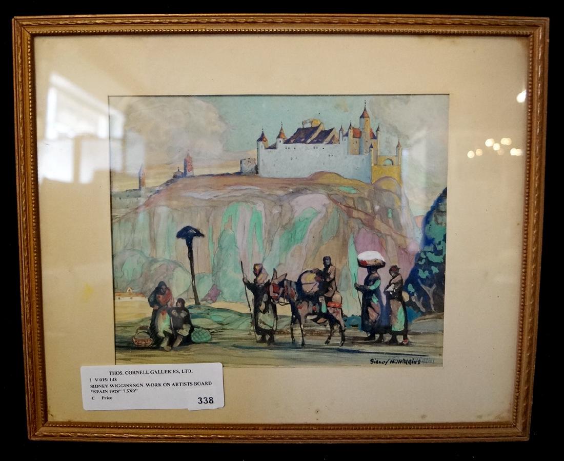 SIDNEY WIGGINS SGN. WORK ON ARTISTS BOARD (1 of 5)