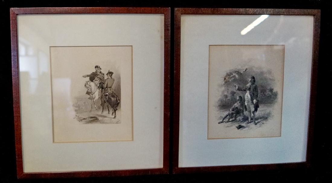 2 WATERCOLORS GEORGE WASHINGTON & BENJAMIN FRANKLIN (1 of 4)