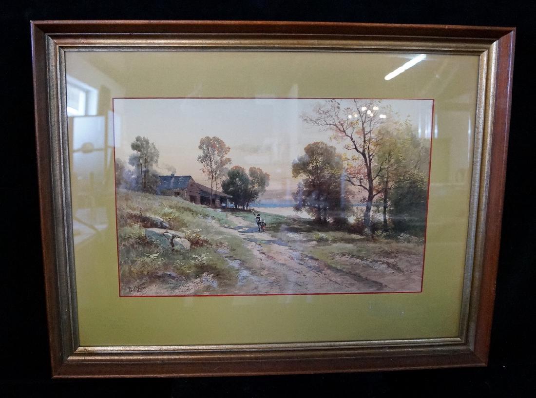 CARL PHILIP WEBER SGN. WATERCOLOR (1 of 4)