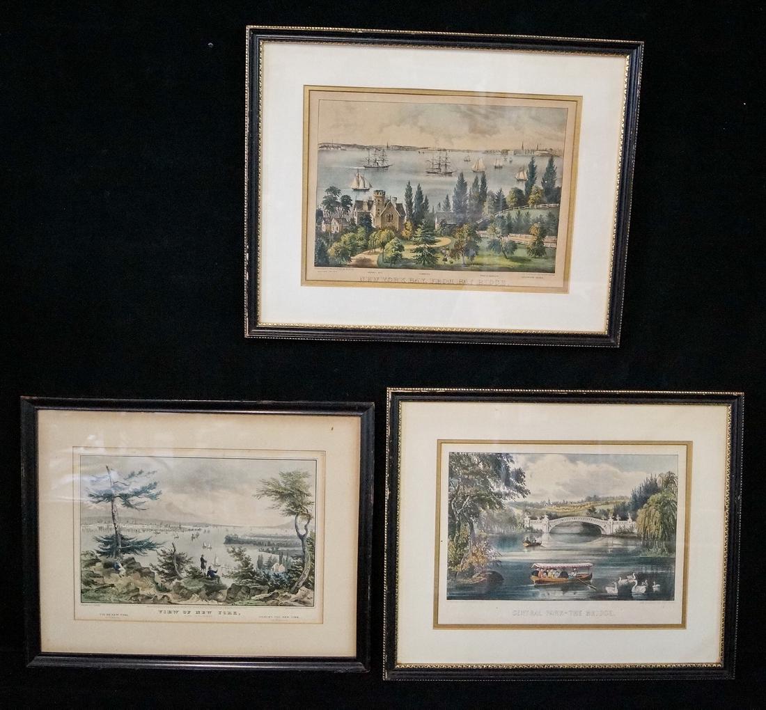 3 CURRIER & IVES PRINTS NEW YORK SUBJECTS (1 of 5)