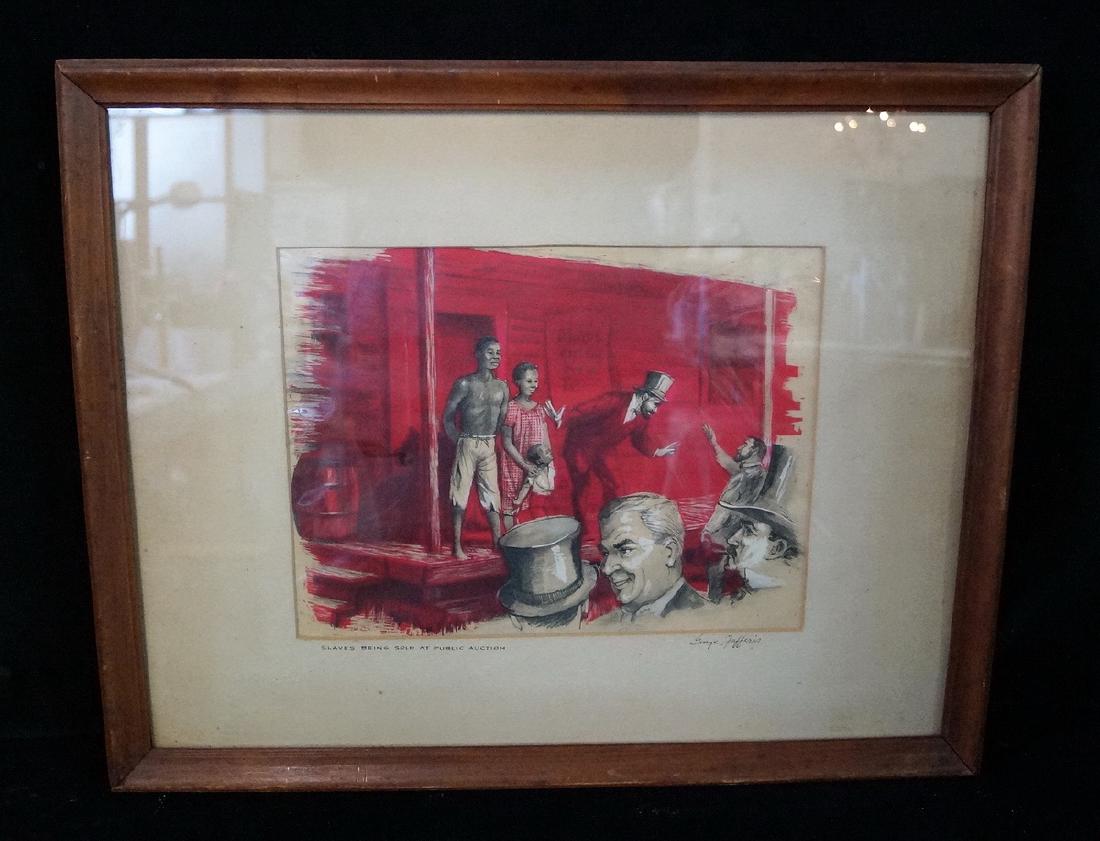 GEORGE JAFFENS ILLUSTRATOR SGN. WORK ON PAPER & MYLAR (1 of 4)