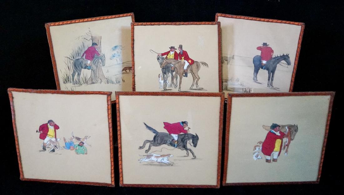 LOT 6 HUNTING W/C SGN. D.V. (1 of 5)