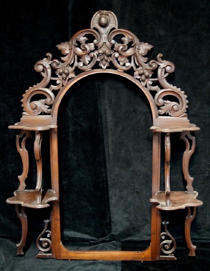 CARVED VICTORIAN HANGING SHELF (1 of 4)