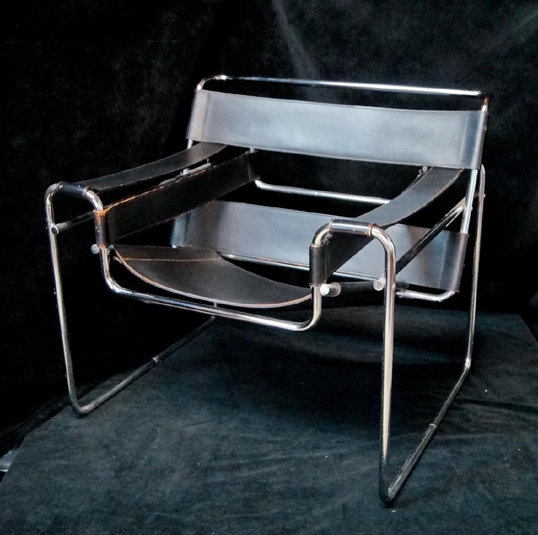 WASSILY LEATHER & CHROME CHAIR (1 of 4)