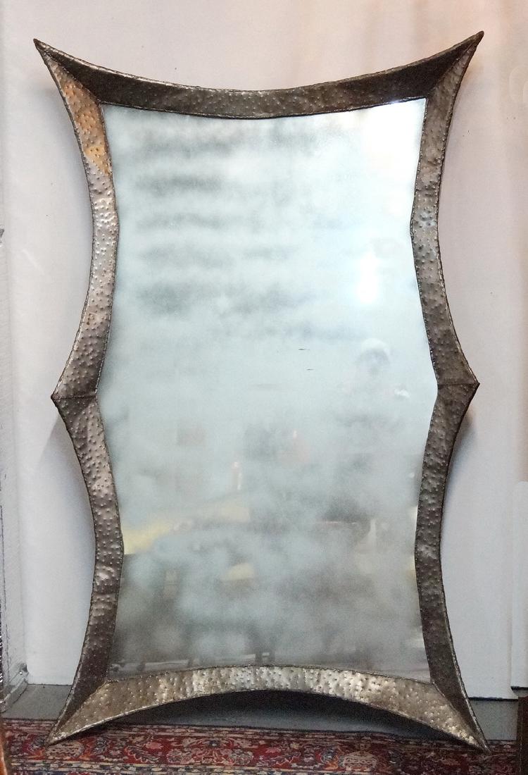 BRUTALIST STYLE METAL FLOOR MIRROR (1 of 6)