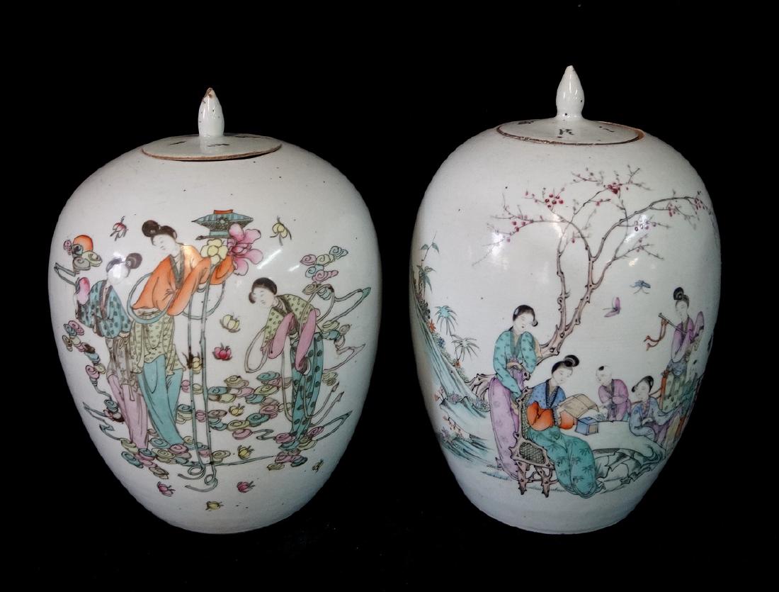 2 ORIENTAL COVERED JARS (1 of 9)