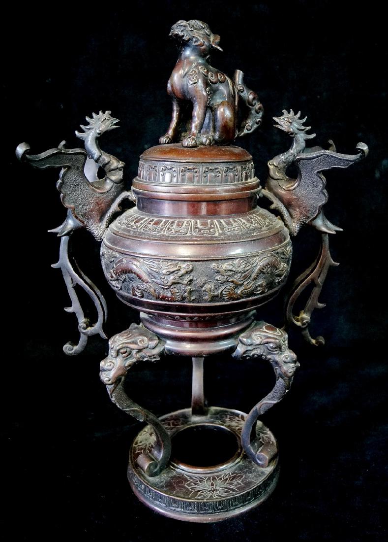 CHINESE BRONZE CENSOR (1 of 5)