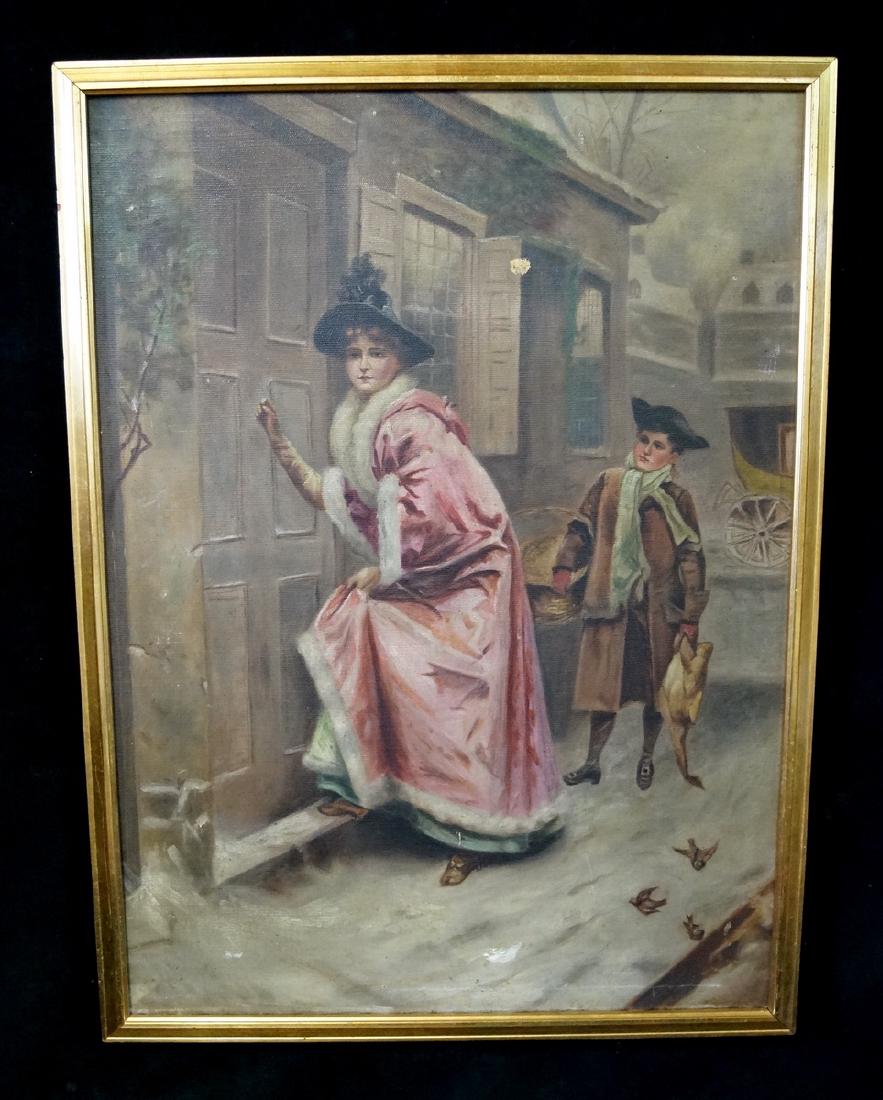 O/C "18TH C. SCENE CALLING ON A NEIGHBOOR" (1 of 7)