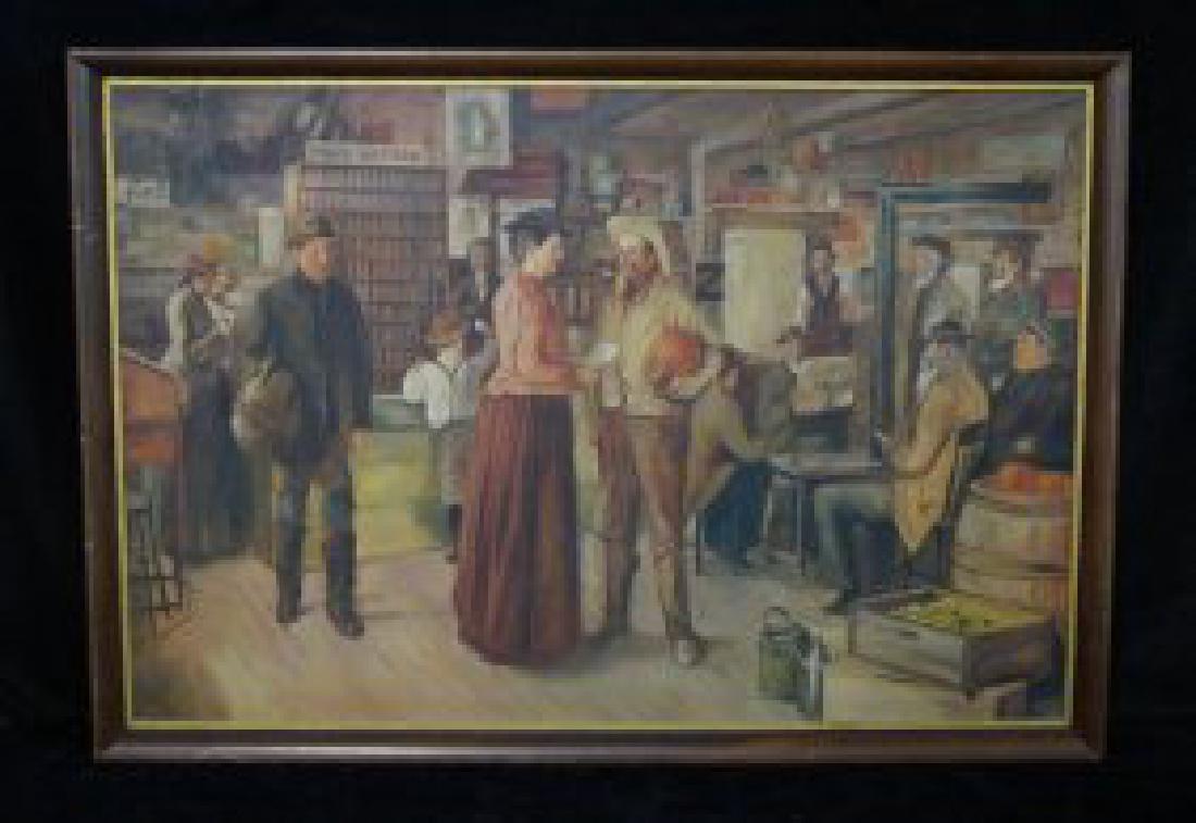 ABBOTT FULLER GRAVES ATTRIBUTED O/C "GENERAL STORE" (1 of 4)