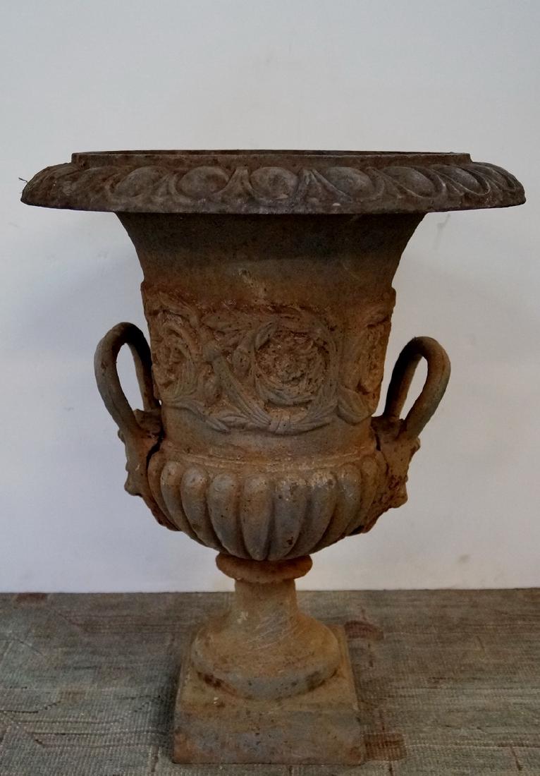 19TH C. CAST IRON URN (1 of 4)