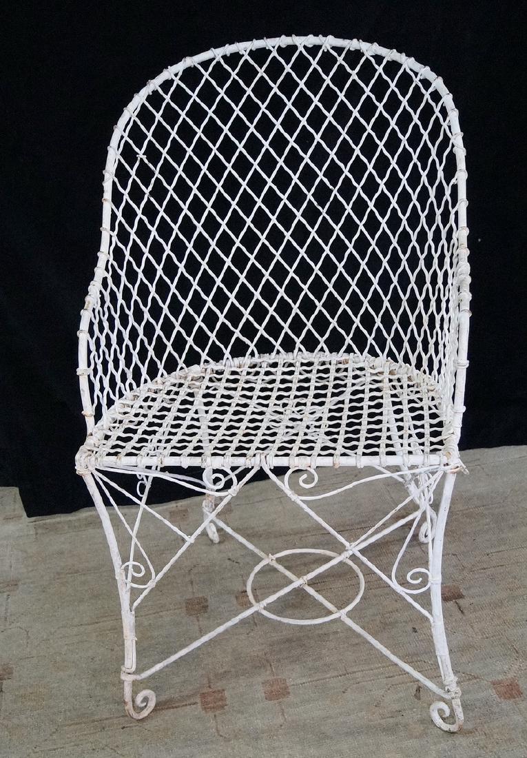 19TH C. FRENCH WIRE CHAIR (1 of 4)