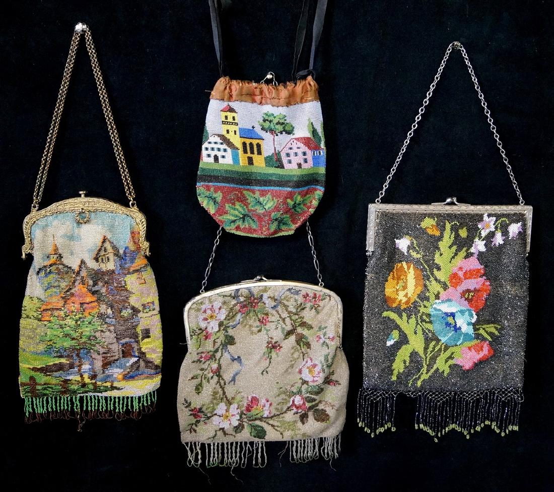 GROUP OF 4 VINTAGE BEADED BAGS (1 of 6)