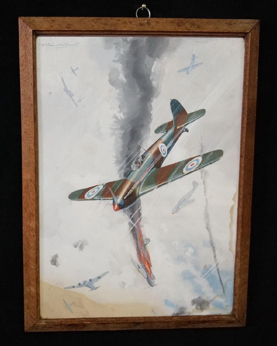 WILLIAM MCDOWELL SGN. O/B "BOMBER": WILLIAM MCDOWELL SGN. O/B "BOMBER" 15.5X11"