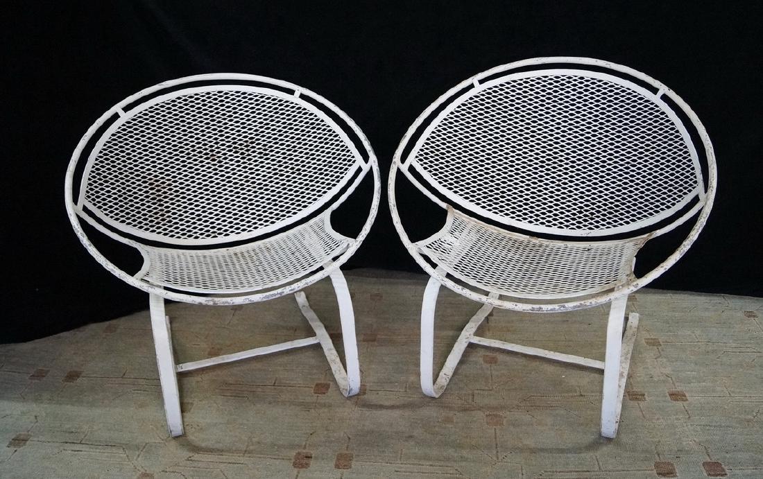 PR.MAURIZIO TEMPESTI SALTERINI  BARREL IRON MESH CHAIRS (1 of 6)
