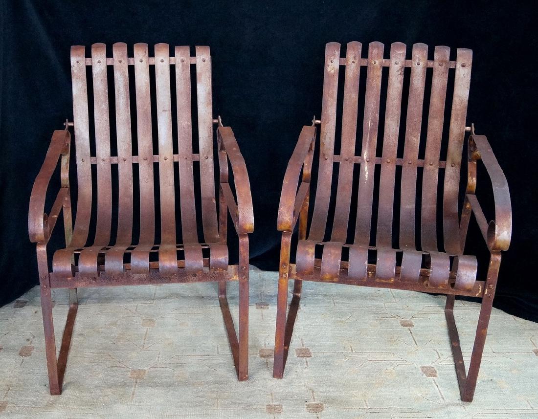 PR. VINTAGE WROUGHT IRON CHAIRS (1 of 3)