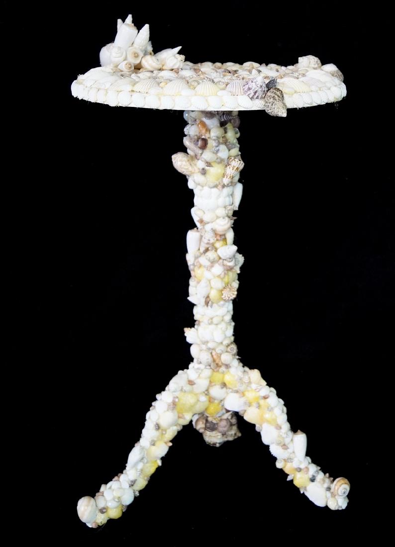 SEASHELL OCCASIONAL TABLE: SEASHELL OCCASIONAL TABLE 24"H 12" DIA.