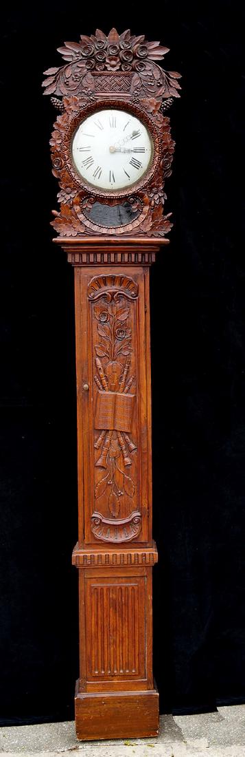 19TH C. FRENCH TALL CASE CLOCK W/ MUSICAL MOTIF (1 of 6)