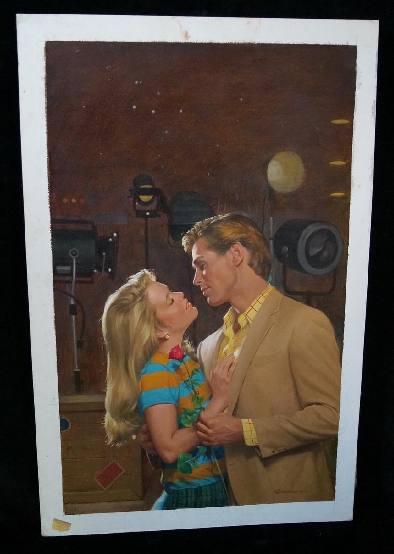 BERRAN SGN. ILLUSTRATION OIL ON ARTISTS BOARD "SUNSET (1 of 4)