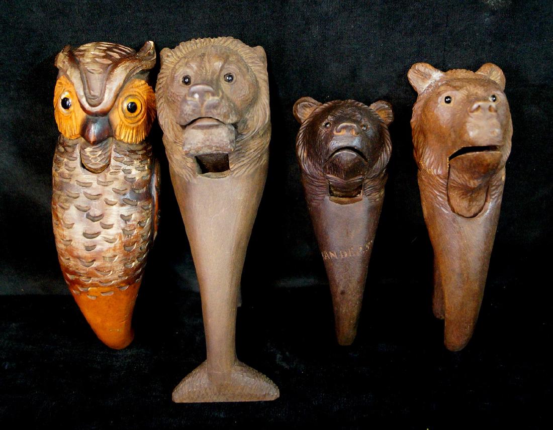 LOT 4 ANIMAL FIGURAL NUT CRACKERS (1 of 9)