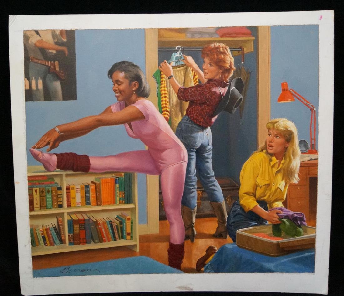 BERRAN SGN. ILLUSTRATION OIL ON ARTISTS BOARD "MAKING (1 of 5)