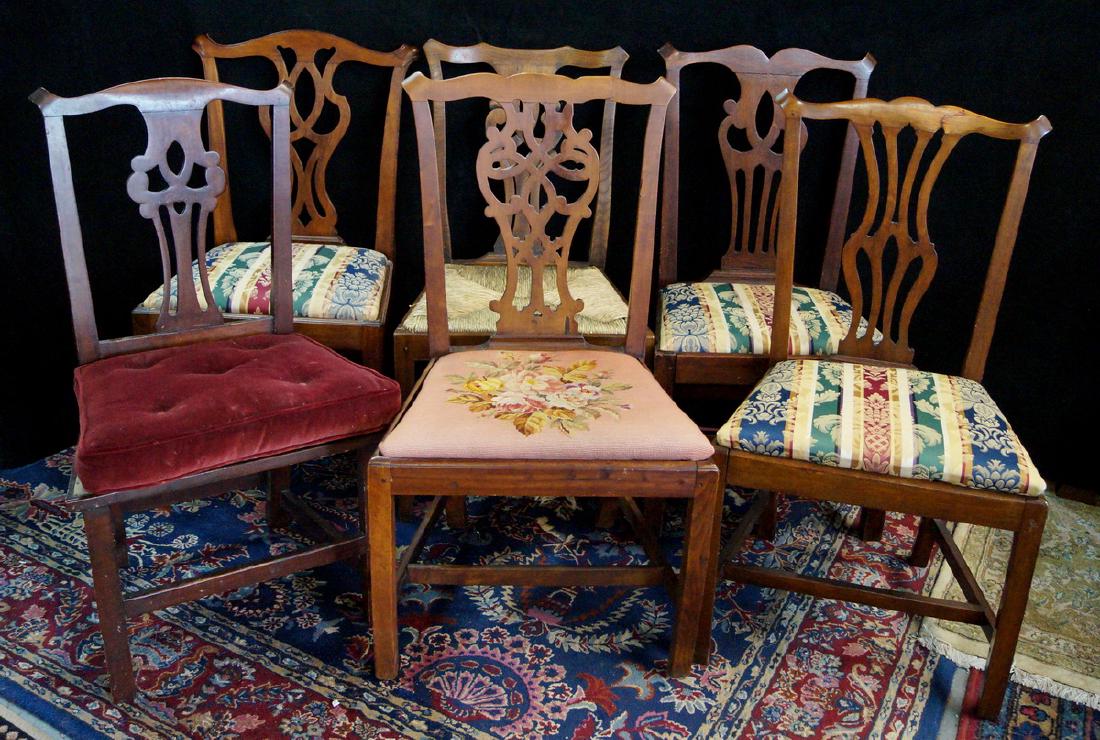 GROUP 6 ASSORTED ANTIQUE SIDE CHAIRS (1 of 7)
