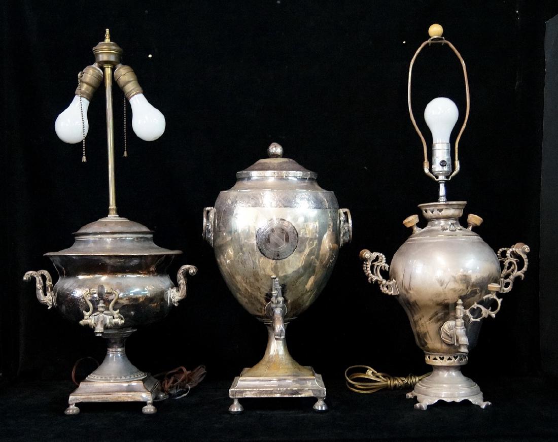3 VICTORIAN SILVERPLATE COFFEE URNS (1 of 9)