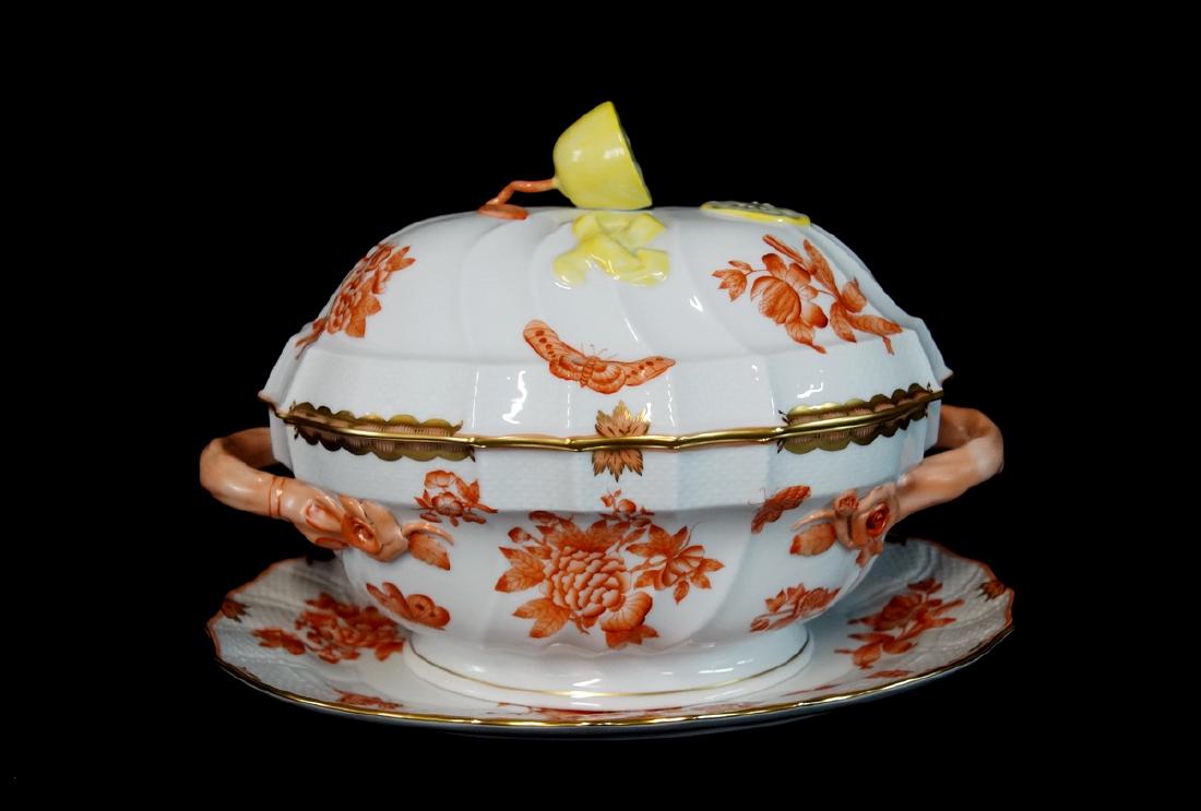 HEREND FORTUNA TUREEN & UNDERPLATE (1 of 8)