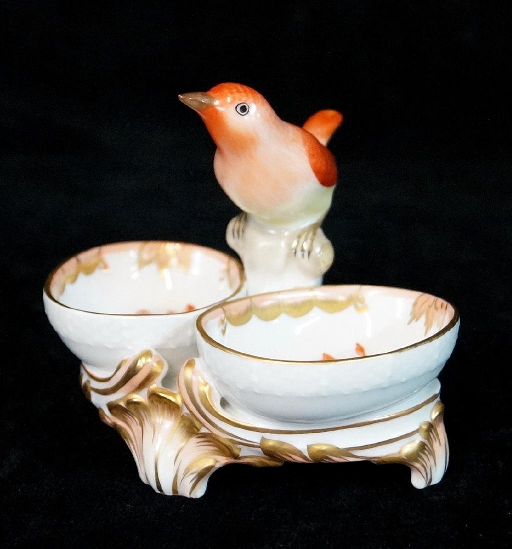 HEREND FORTUNA PATTERN 2 SECTION OPEN SALT (1 of 6)