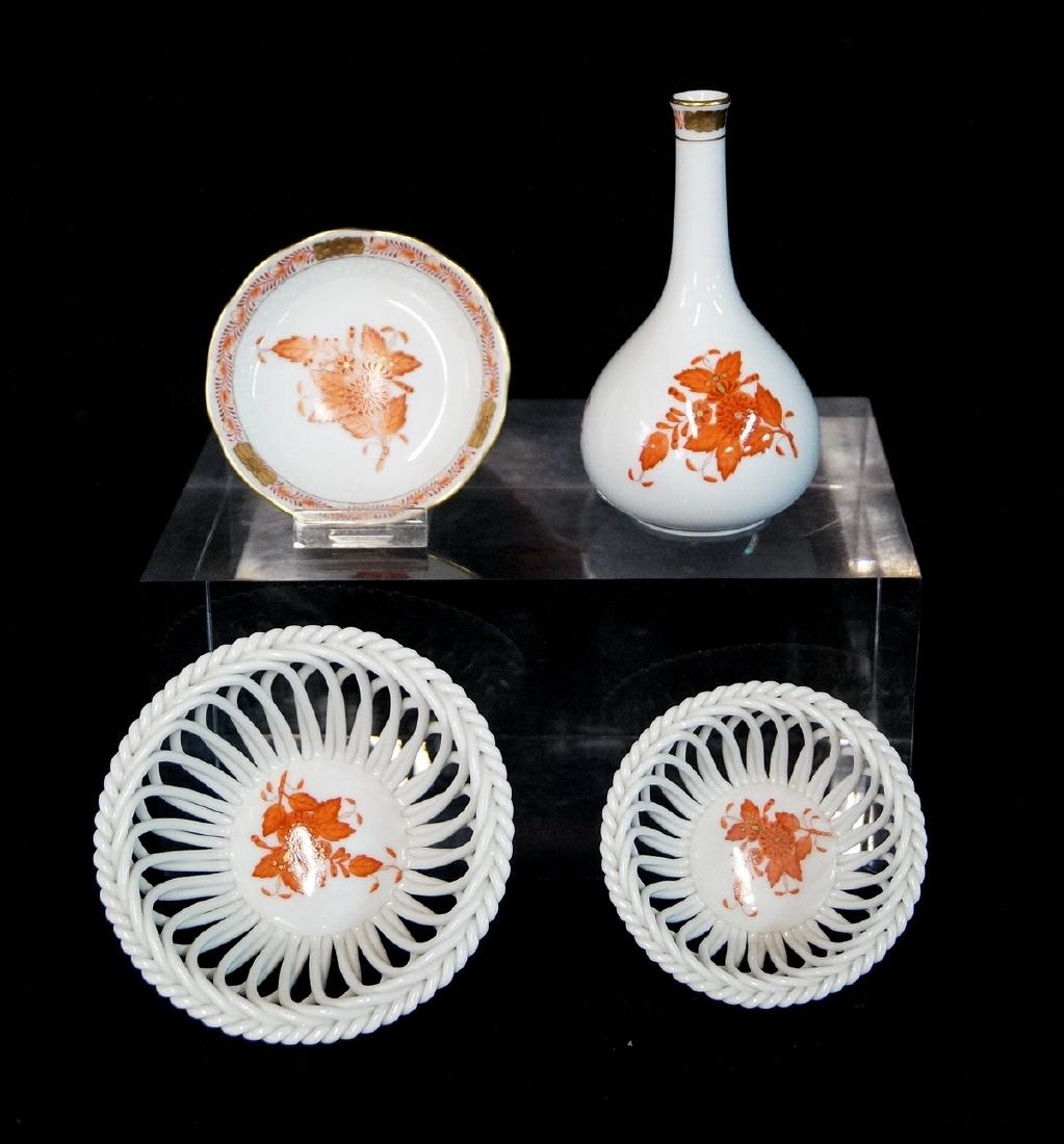 4 PCS. HEREND CHINESE BOUQUET PATTERN (1 of 4)